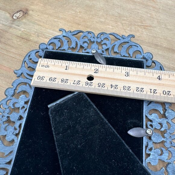 Bejeweled vintage style picture frame gemstones red 3 x 5 - Picture 11 of 12